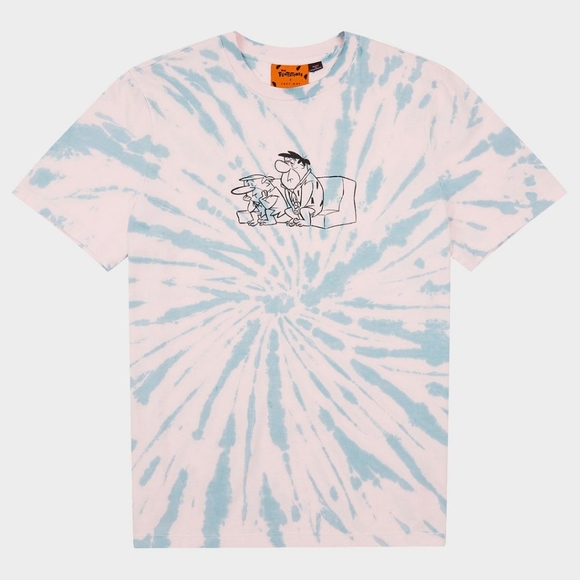 Lazy Oaf Other - NEW Lazy Oaf x The Flintstones Pink/Blue Unisex Tie Dye Graphic Tee XL